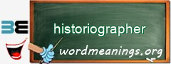 WordMeaning blackboard for historiographer